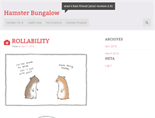 Tablet Screenshot of hamsterbungalow.com